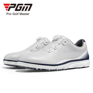 รองเท้ากอล์ฟผู้ชายกันน้ำ PGM สีเทา แบบผูกเชือกอัตโนมัติ (XZ322) no-slip waterproof golf shoes men sport พร้อมจัดส่งสินค้าทันที 📦📌