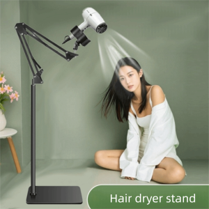 OWMXZL 175cm Giá đỡ máy sấy tóc Có thể điều chỉnh chiều cao Có thể di chuyển Giá để đồ 360 ° Xoay tự do Kho lưu trữ máy sấy tóc Dành cho hầu hết các máy sấy tóc
