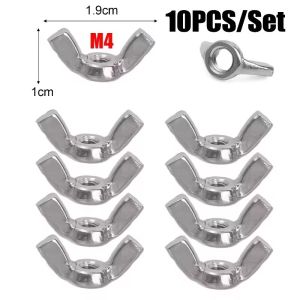 Dizoey 50Pcs Wholesale 304 Stainless Steel Butterfly Nuts Hand Tighten Wing Nuts Home Wingnuts Butterfly Nut M4 M5 M6 M8 M10 Manual Fasteners