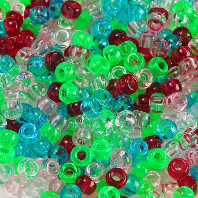 St. kunkka 50-100pcs 6*9mm Acrylic Beads Random Mixed Color Large Holes Beads For DIY Bracelet Necklace Jewelry Accessories Making