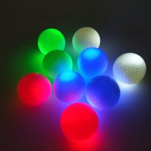 LED Light Golf Practice Ball Luminescent Golf Match Ball for Night Sport Practice Colorful Glowing Golf Ball