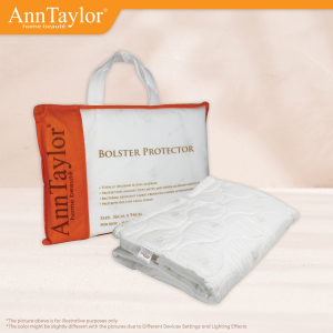 Ann Taylor 1pc Bolster Protector | Micro Peach Fabric Anti-Dust Mite