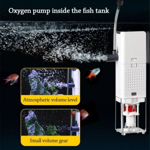 MECOME 1Pcs แบบจุ่มใต้น้ำ ปั๊มกรองตู้ปลา ผู้สร้างคลื่น ตัวกรองภายใน ตัวกรองตู้ปลา ทนทาน 3 ใน 1 ปั๊มเปลี่ยนน้ำ