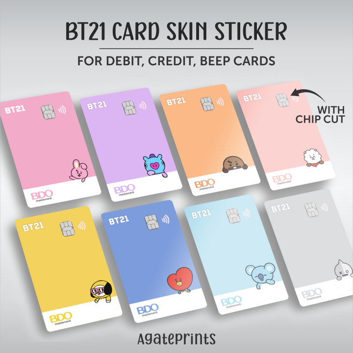 BT21 V2 ATM Beep Debit Credit BANK Card Skin Stickers | BTS | Lazada PH