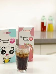 Boxed straws individually packaged suitable for women and children transparent plastic thick and thin milk tea straws cross-border wholesale.