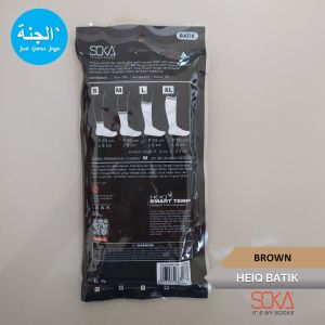 Kaos Kaki Jempol Soka Heiq Smart Temp Warna Cokelat Original Kaus Kaki Jempol Motif Batik HEIQ Jempol dan Wudhu jempol