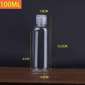 10PCS Flip cap Travel Bottle PET Plastic Bottle Sample Bottle Transparent Thick Plastic Bottle With Cap Lock