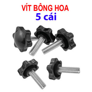 Combo 5 Vít dài đầu nhựa cánh hoa vặn tay ren M4 M5 M6 M8 trục dài