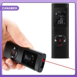 【CANAMEK】 40M Mini Smart Laser Distance Meter Measure Infrared Rangefinder USB Rechargeable Portable Handheld Laser Range Finder Tools