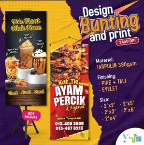 BANTING CUSTOM DESIGN PELBAGAI SAIZ (FREE DESIGN)