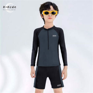 Children Sunscreen Swimsuit Quick-Drying Split Long-Sleeved Boys Girls Warm Diving Suit Comfort