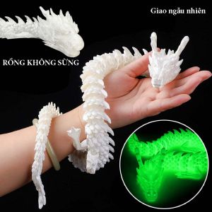 Đồ Chơi Mô Hình Rắn 3D in Toàn Thân Rồng phát sáng mô hình đồ chơi trẻ em rồng lửa decor trang trí