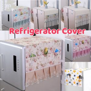 Refrigerator Dust Cover with Storage Bag Washable Multi-purpose Household Washing Machine Cabinet Dust Protection Cover