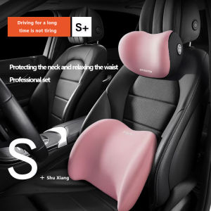 438178 ZXC 1PC Memory Foam Car Neck Pillow Protective Lumbar Back Support Breathable Car Headrest Cushion Relieve Stress Car Seat Pillow
