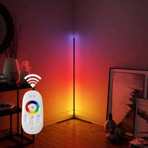 โคมไฟตั้งพื้น RGB มุม-Symphony โคมไฟตั้งพื้นสีเปลี่ยน LED ไฟพร้อมรีโมทควบคุมสีสันมุมสำหรับสำนักงานห้องนั่งเล่นห้องนอน