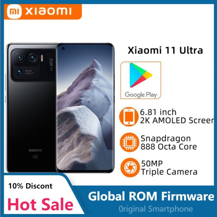 Global ROM 95% Xiaomi 11 Ultra 8GB 256GB 5G Mobile Phone Snapdragon 888 ...