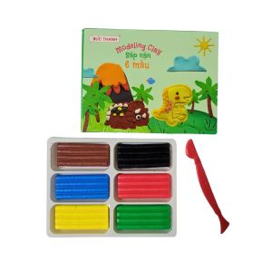 Đất sét đất nặn 06 màu Đức Thanh được đăng ký tiêu chuẩn đồ chơi an toàn cho trẻ em sản xuất Việt Nam công nghệ Thái lan không dính tay