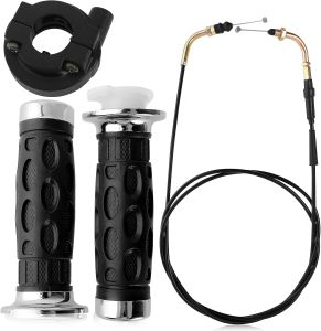 Twist Throttle Accelerator Handle Bar Grip Cable for GY6 Pit Dirt Pocket Bike Scooter ATV Quad Buggy Moped 50cc - 80cc 90cc 110cc 125cc 150cc 139QMB 1P39QMB 152QMI 157QMJ 7/8" 22mm Handlebar