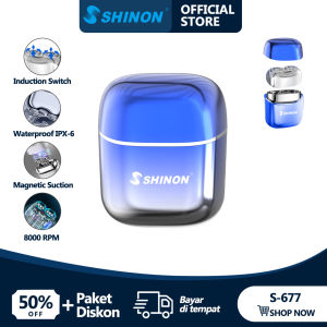 Induction Switch Mini Electric Shaver S-677 : Alat cukur ringkas dengan Waterproof IPX-6 pengisian daya cepat TYPE-C cocok untuk kumis & jenggot