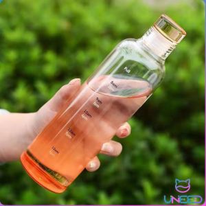 Need 500ml Plastic Bottle Portable Colorful/Transparent Creative Time Mark Water Cup