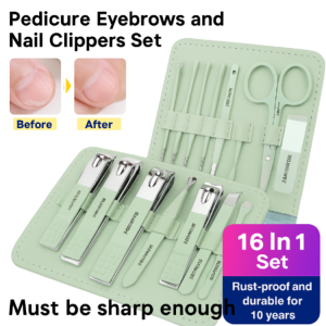 Manicure Tool Set Kit Nail Trimmer Professional Stainless Steel Pedicure Hand And Foot Care Set专业美甲工具套装