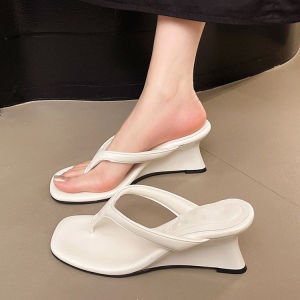 WomenS Summer Wedge Flip-Flops For Outdoor Wear 2026 New Model High-Heeled Sandals To Match With Skirts
