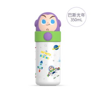 350ml Kawaii Disney Anime Toy Story Lotso Alien Buzz Kids Thermos Cup Portable Water Cup 316 Stainless Steel Vacuum Cup Thermal Flask Cute Girl Kid Birthday Gifts