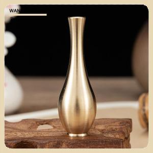 [COD] Mini Pure copper vase decor living room Antique vase unique flower vase