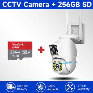 V380 Pro Dual Lens CCTV Camera Connect Cellphone 8+16MP Two-Way Auto Tracking Audio Full Color Night Vision Waterproof IP Security Camera