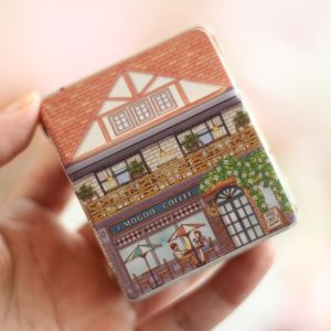 WAPKTY  loại Hộp đựng đồ Mini Hình dạng ngôi nhà Người tổ chức lưu trữ Sáng tạo Cổ điển Thùng chứa đồ Đám cưới