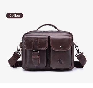 2025 Handbag Men Leather Business Casual Briefcases School Satchel Laptop Shoulder Messenger Bag