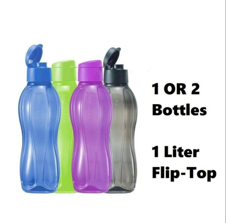 Tupperware Eco Drinking Flip Top Bottle 1 Liter 1L New Color Lazada