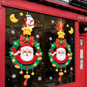 Decal dán kính Tĩnh Điện Noel (60X90CM) / Decal trang trí giáng sinh / Decal Cây Thông Hoa Tuyết Tuần Lộc QT905