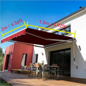 Telescopic awning telescopic (length telescopic) adopts aluminum alloy frame thickened and thickened sunshade rainpr