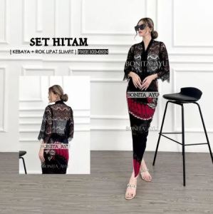 SET KEBAYA KURUNG THALIA CANTIK BONITA AYU / SET OOTD BONITA AYU SIGNATURE – RANCANGAN DESAINER AYU KARTIKA BROKAT PREMIUM EKSKLUSIF KUALITAS TINGGI*size s/m/L/XL