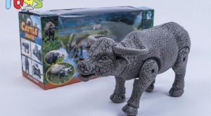 [Sale Sốc] 🐃 Hộp đồ chơi con trâu chạy pin có nhạc đèn- đồ chơi trẻ em