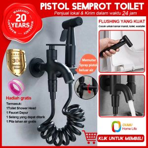 Terlaris 1 Set Jet Shower Kloset/Kran Cabang Shower Stainless/Jet Washer Toilet/Kran Closet Duduk/Kepala Jet Shower Closet/Kran Shower Semprot Toilet Duduk/Kamar Mandi Kran Air Dual Modern