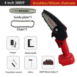 CHIC 4/6/8/10/12 Cordless Chainsaw Electric Portable Chainsaw Fast Woodworking Cutting Saw 388/588/788VF Rechargeable Chainsaw Battery