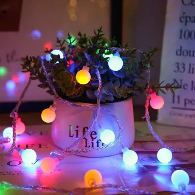 Christmas Lights bulb Colorful light 5meter 28L indoor Outdoor waterproof US plug