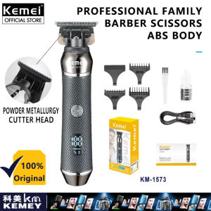 Kemei KM-1573 Anti Slip Handle Design Mini Hair Trimmer 7000 RPM 5W Power Li-battery Hair Clipper Professional 0mm Carving Clipper