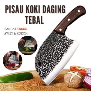 Pisau Koki Jepang Pisau Golok Daging Pisau Dapur Professional Super Tajam Chef Knife Golok Daging