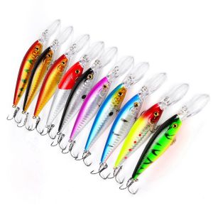 ZEEMIN Minnow Lure 115mm 10.5g With Treble Hook 10 Colors Swimbait Lures Floating Crankbaits Fishing Lure For Bass Walleye Carp Tackle