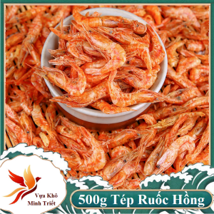 1kg Khô Ruốc Tép Biển Đỏ Hồng Đào Nhiều Canxi Ngọt Ngon Nấu Canh Bún Riêu Tuyệt Vời-  VỰA KHÔ MINH TRIẾT