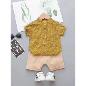 Fashion clothing baby boy suit Fashion shirt + shorts suit Pure cotton material childrens clothing High quality