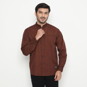 Atasan Kemeja Shanghai Oman Chiangi Shirt - Hem Baju Kemeja Koko Kemko Lengan Panjang Polos Pria Basic Jumbo Big Size RS31