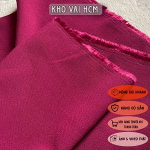 Vải Tuyết Mưa Màu Đỏ Tía Loại Dày Khổ 1m5 - Mềm Không Nhăn Không Bóng Không Co Giãn - Áo Khoác