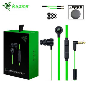 Original Razer Hammerhead Pro V2 Earphone Flat Style Cables For Phone 3.5mm Wired In Ear Bass Earbuds Gaming Headset With Microphone Mic For Computer Gamer Ps4 Earphones With Mic Earphones Wireless Earphone Original High Quality