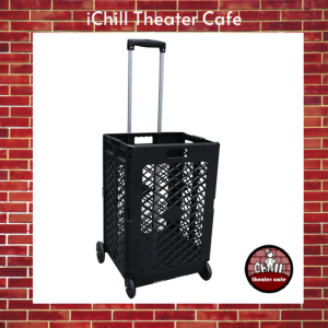 Heavy Duty Plastic Foldable Collapsible 4 Wheeled Grocery Supermarket Shopping Trolleys & Carts