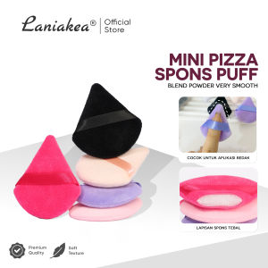 LANIAKEA 4Pcs Spons Bedak Tabur Segitiga Mini Finger Sponge Make Up Loose Powder Blush On
