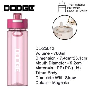 Dodge 780ml Sporty Series Leakproof Tritan BPA-Free Water Bottle c/w Handle